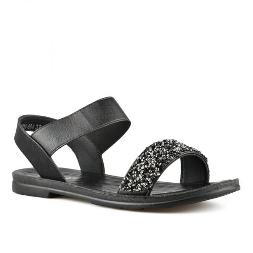 Sandale casual de damă, de culoare negru