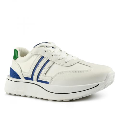 Γυναικεία αθλητικά λευκά παπούτσια με πλατφόρμα 0146124