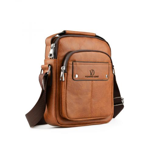 ανδρική casual τσάντα σε καφέ χρώμα 0150467