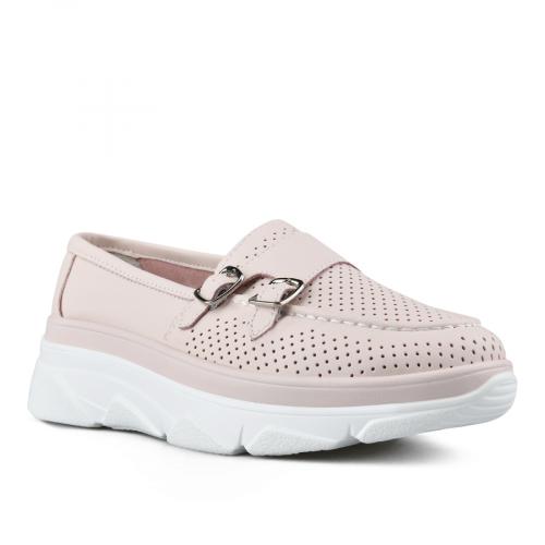 Γυναικεία casual παπούτσια ροζ με πλατφόρμα 0149855
