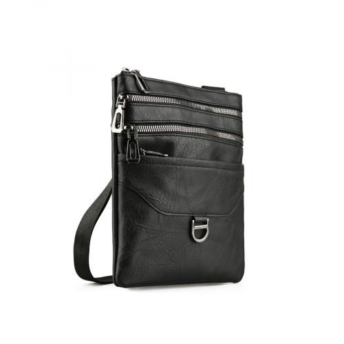 ανδρική casual τσάντα σε μαύρο χρώμα 0150387