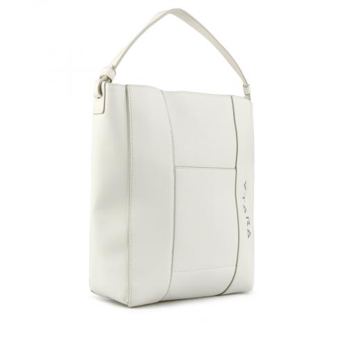 Γυναικεία casual τσάντα σε λευκό χρώμα 0148932