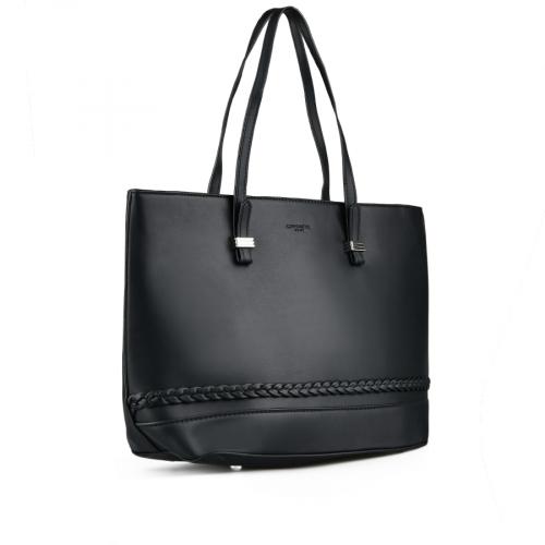 Γυναικεία καθημερινή τσάντα μαύρο χρώμα 0149480