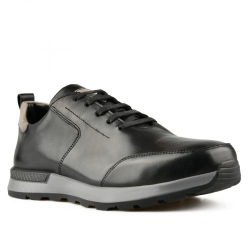 Ανδρικά παπούτσια casual μαύρο χρώμα 0147905 