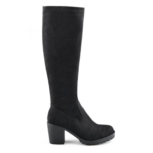 Γυναικείες casual μπότες μαύρο χρώμα 0147419