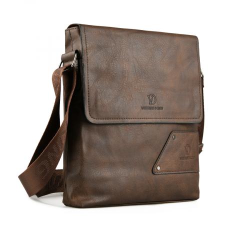ανδρική casual τσάντα σε καφέ χρώμα 0150445