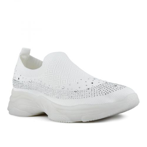 Γυναικεία sneakers λευκά με πλατφόρμα 0148395