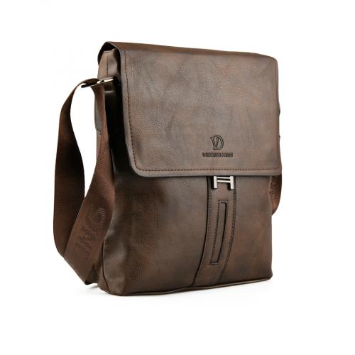 ανδρική casual τσάντα σε καφέ χρώμα 0150427