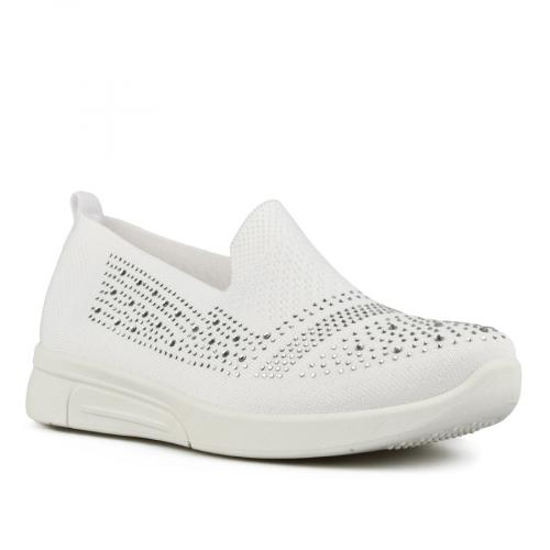 Γυναικεία casual παπούτσια σε λευκό χρώμα με πλατφόρμα 0148609