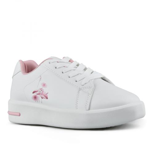 γυναικεία sneakers λευκά με πλατφόρμα 0148406