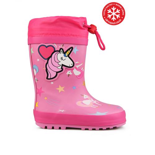 παιδικές μπότες σε ροζ χρώμα με ζεστή επένδυση 0150908
