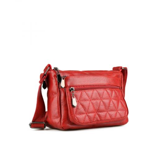 γυναικεία casual τσάντα σε κόκκινο χρώμα 0150079

