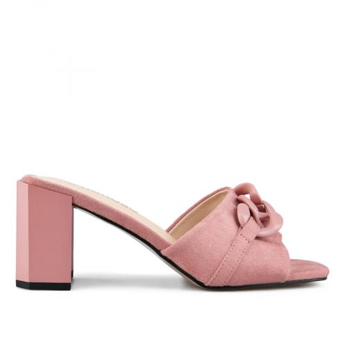 Papuci eleganţi de damă, de culoare roz