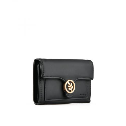 Γυναικείο πορτοφόλι σε μαύρο χρώμα 0149765