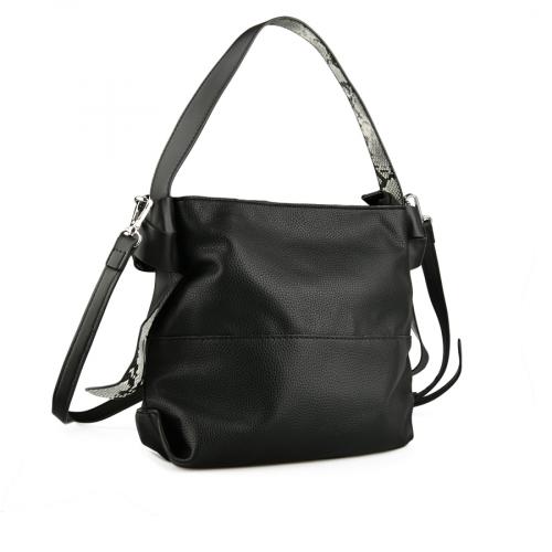 Γυναικεία casual τσάντα σε μαύρο χρώμα 0148931