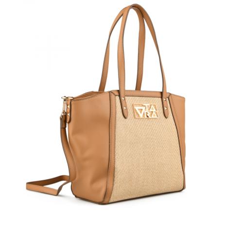 γυναικεία casual τσάντα σε καφέ χρώμα 0149122