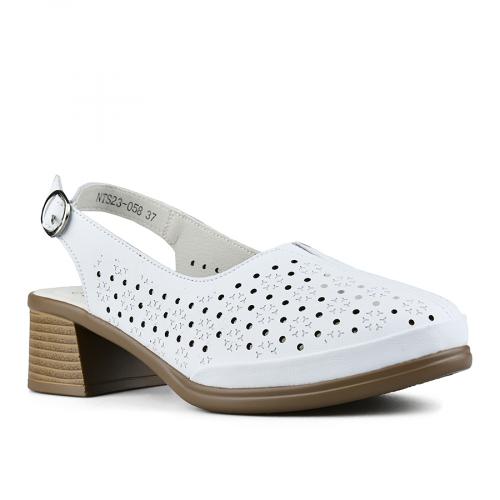 Pantofi casual de damă, de culoare alb