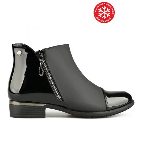 Γυναικείες μπότες casual μαύρα  με ζεστή φόδρα 0147022