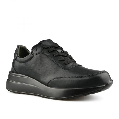 Γυναικεία casual παπούτσια μαύρο χρώμα με πλατφόρμα 0151475