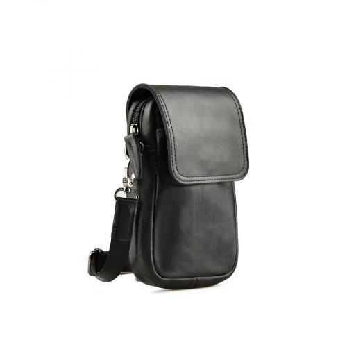 Ανδρική καθημερινή τσάντα  μαύρο χρώμα 0147057