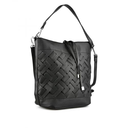 Γυναικεία casual τσάντα σε μαύρο χρώμα 0148910