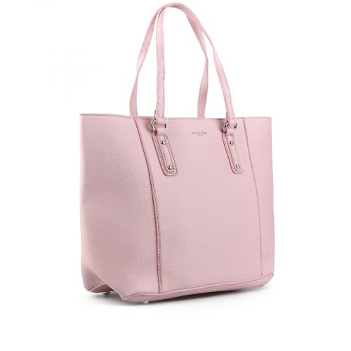 Γυναικεία καθημερινή τσάντα ροζ 0149283