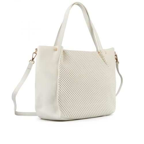 Γυναικεία καθημερινή τσάντα σε λευκό χρώμα