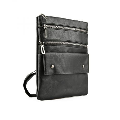 ανδρική casual τσάντα σε μαύρο χρώμα 0150384