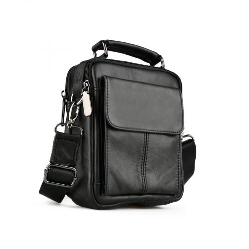ανδρική casual τσάντα σε μαύρο χρώμα 0150498