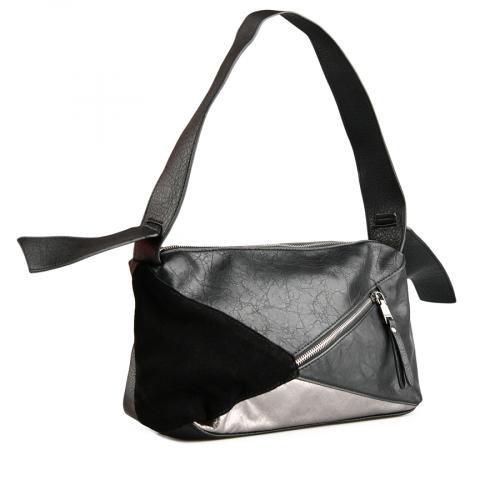 Γυναικεία casual τσάντα μαύρο χρώμα 0152437