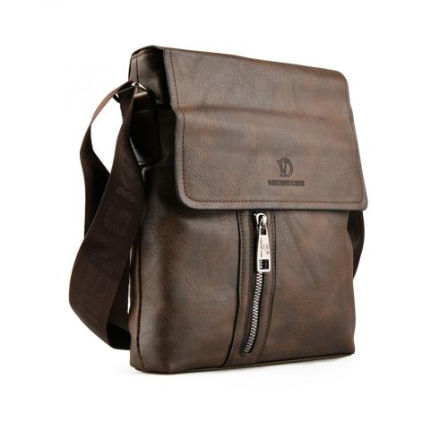 ανδρική casual τσάντα σε καφέ χρώμα 0150448
