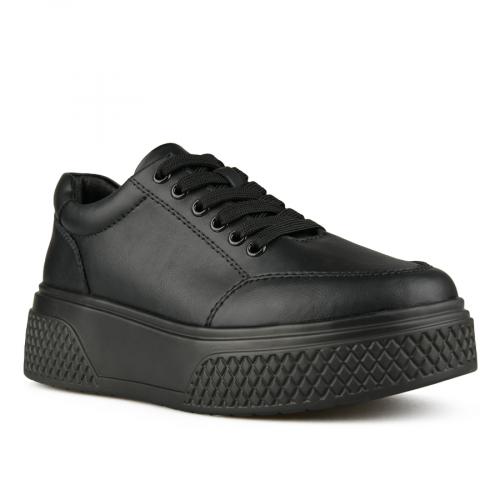 γυναικεία casual παπούτσια μαύρα με πλατφόρμα 0151263