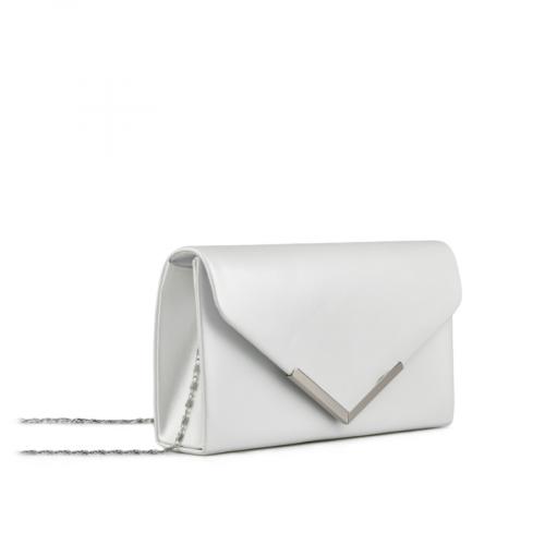γυναικεία κομψή τσάντα σε λευκό χρώμα 0151199