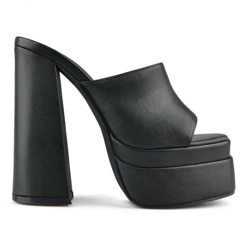 Papuci eleganţi de damă, de culoare negru