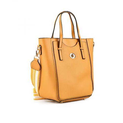 Γυναικεία καθημερινή τσάντα κίτρινη 0147222