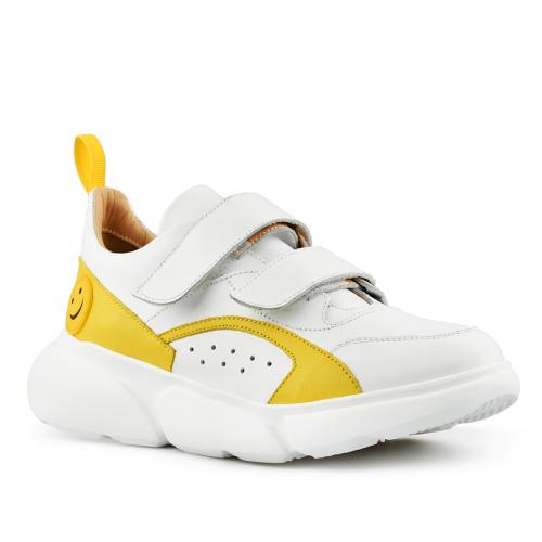 Pantofi casual de damă, de culoare alb