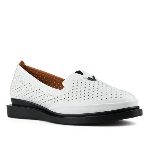 Γυναικεία παπούτσια casual λευκά με πλατφόρμα 0148461 