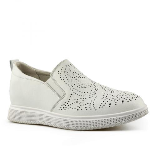 дамски ежедневни обувки бели с платформа 0147140