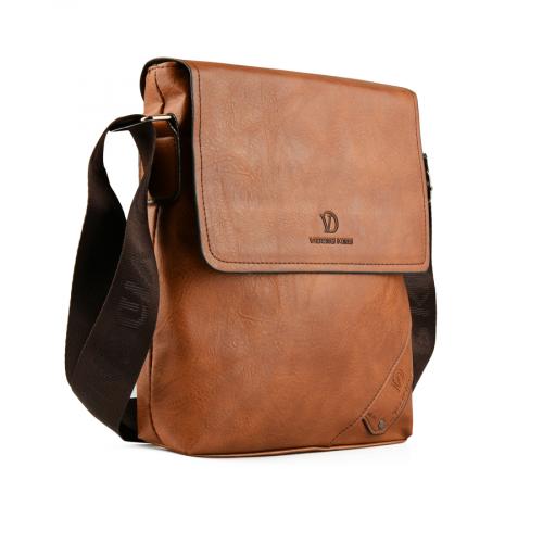 ανδρική casual τσάντα σε καφέ χρώμα 0150443