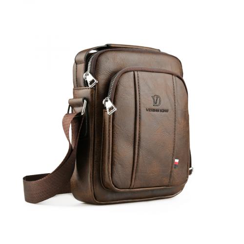 ανδρική casual τσάντα σε καφέ χρώμα 0150469
