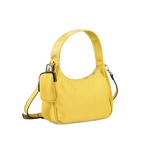 Γυναικεία καθημερινή τσάντα χρώμα κίτρινο 