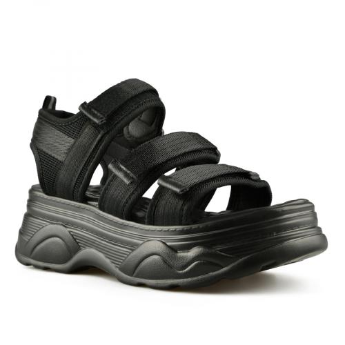 дамски ежедневни сандали черни с платформа 0146165