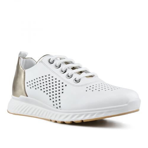 γυναικεία casual παπούτσια λευκά με πλατφόρμα 0149546