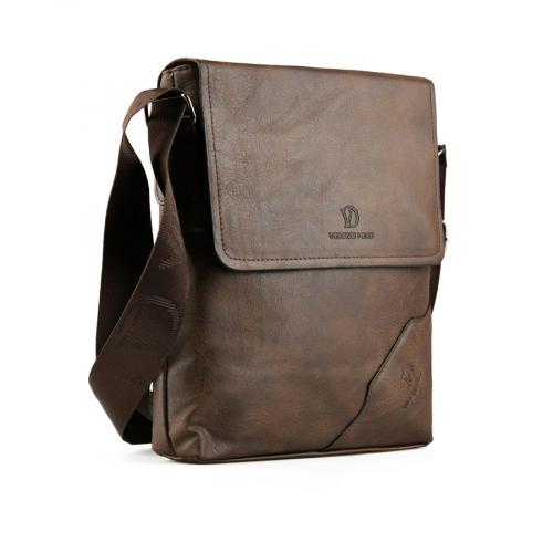 ανδρική casual τσάντα σε καφέ χρώμα 0150436