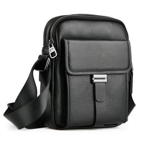 ανδρική casual τσάντα σε μαύρο χρώμα 0150507