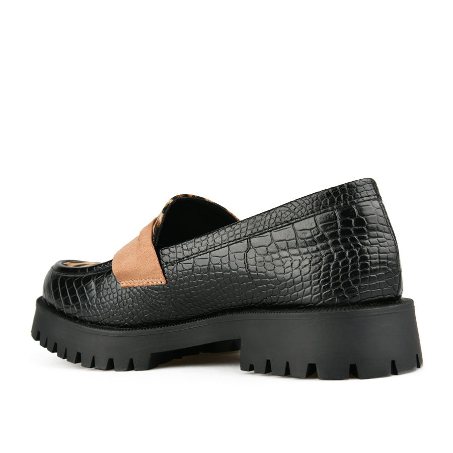 pantofi damă piele ecologică/textil negru 3