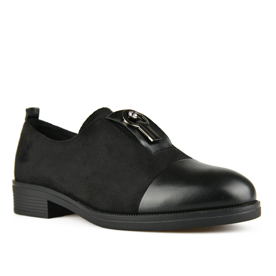 pantofi damă textil/piele ecologică negru 1