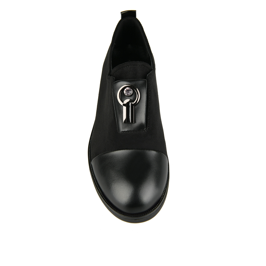 pantofi damă textil/piele ecologică negru 2