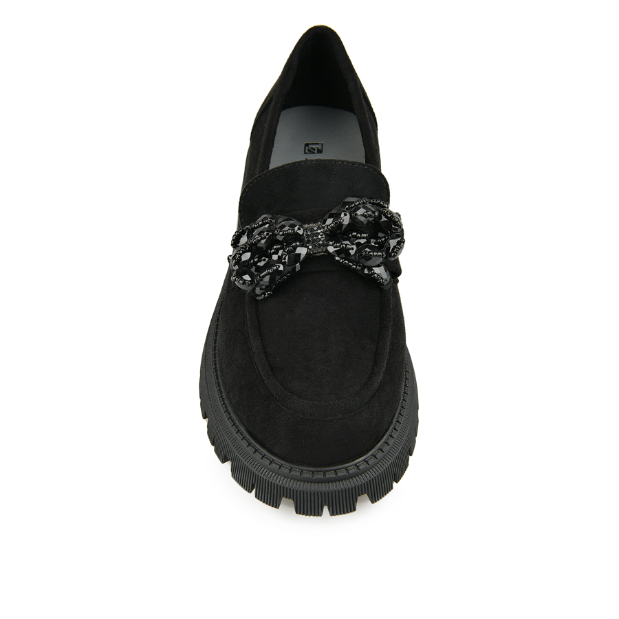 pantofi damă textil negru 2