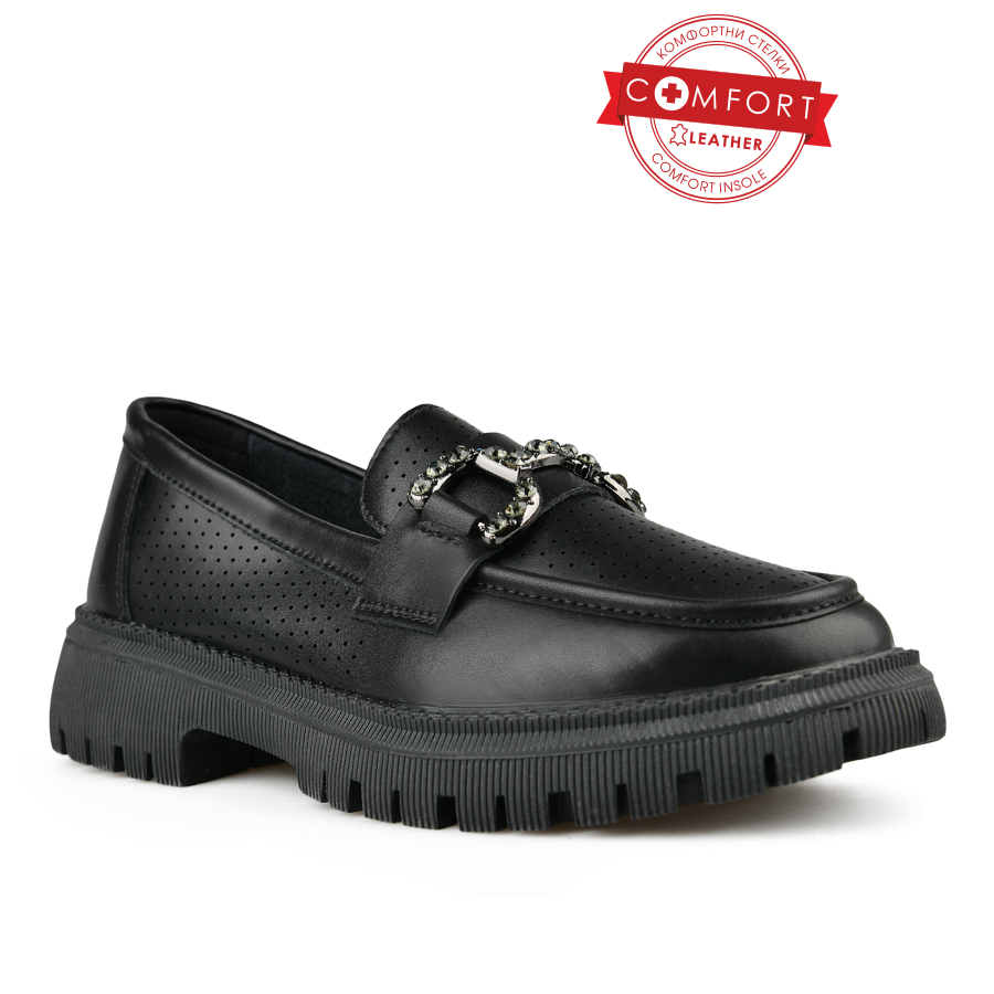 pantofi damă piele naturală negru